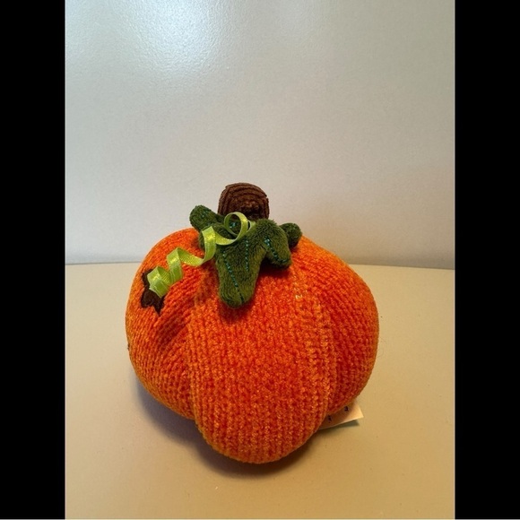 Starbucks Jack-O-Lantern 2007 Small Vintage Halloween Fall Pumpkin Knit Plush - Picture 4 of 6